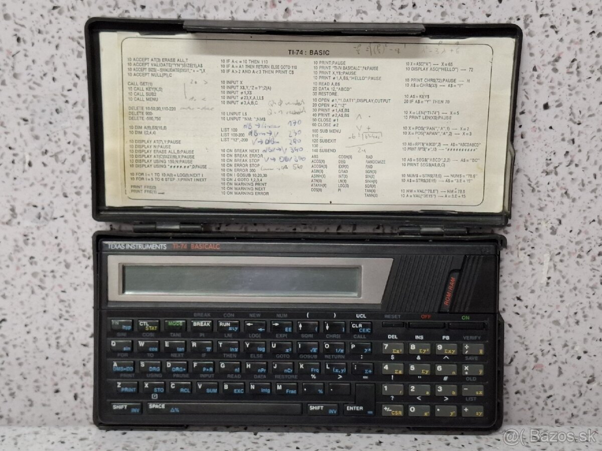 TEXAS INSTRUMENT TI-74 BASICALC / SLABŠÍ DISPLAY