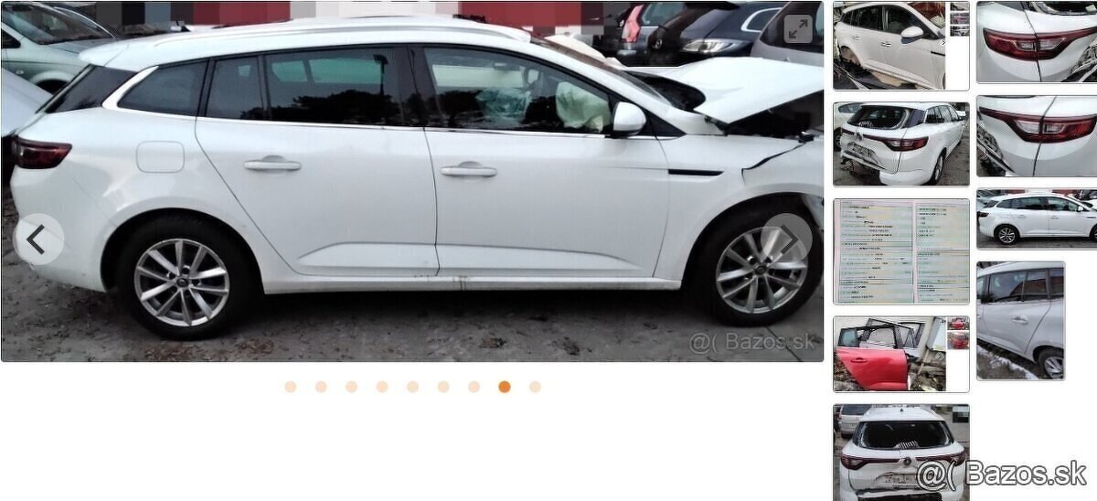Renault Megane GRANDTOUR IV 2018 predám DVERE, ZADNÉ SVETLÁ,