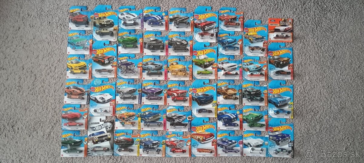 Hotwheels zbierka amerických áut 47ks
