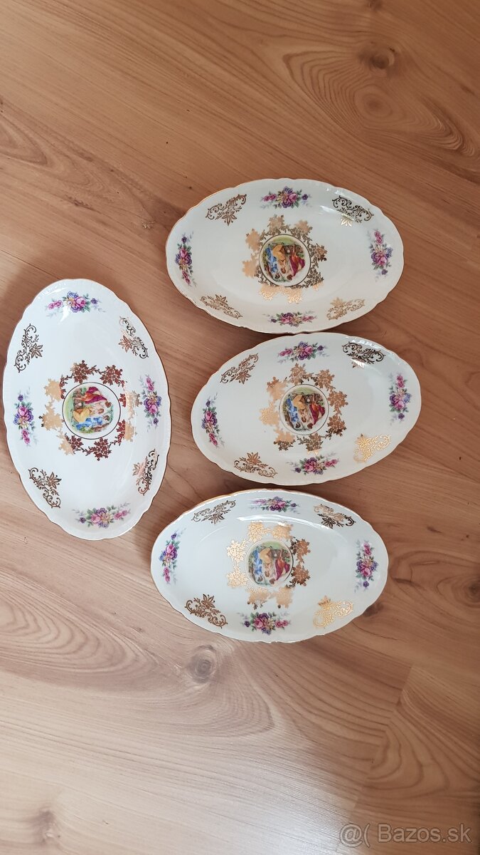 Oválne servírovacie porcelánové taniere