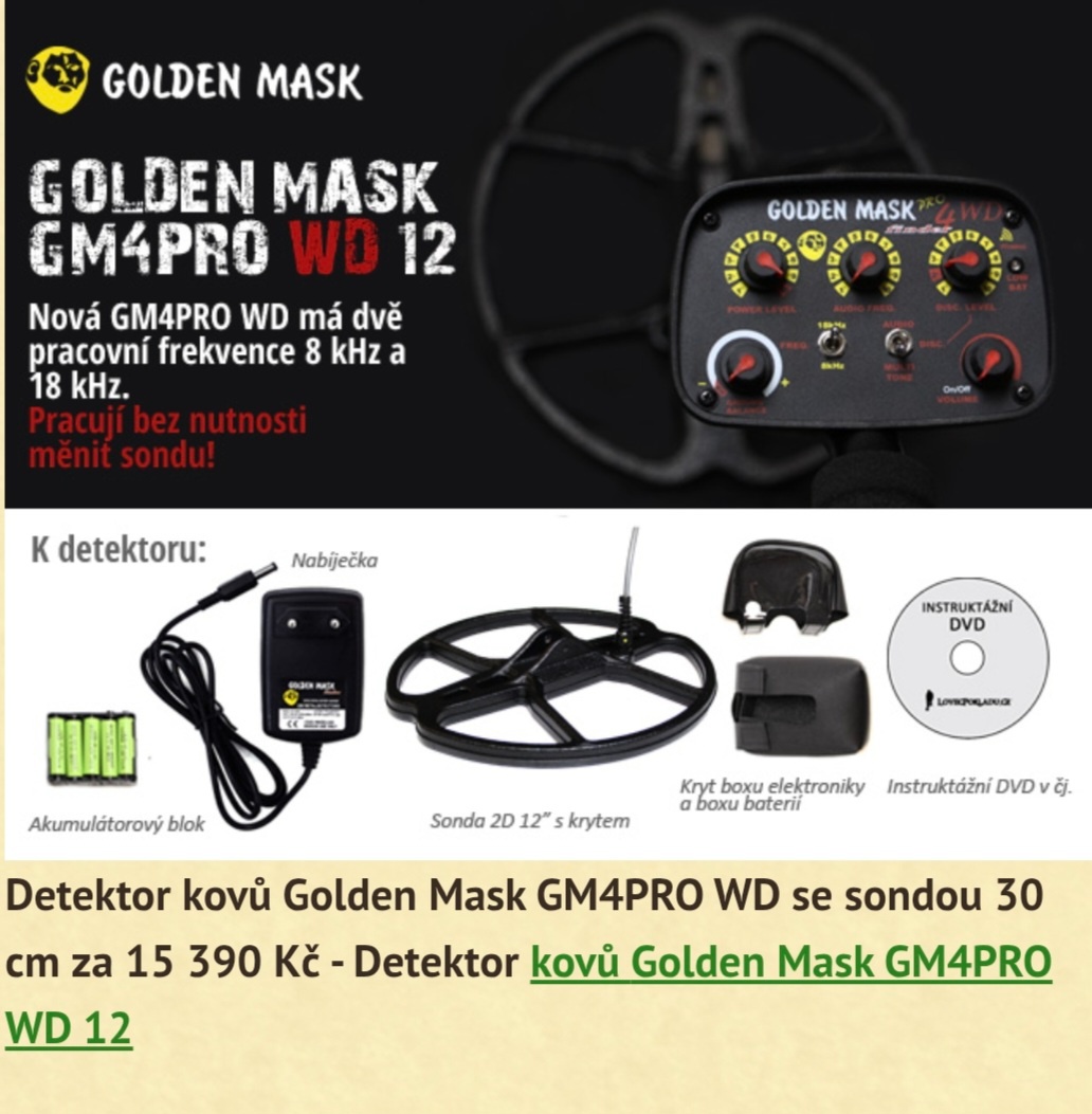 Detektor kovov-Golden Mask