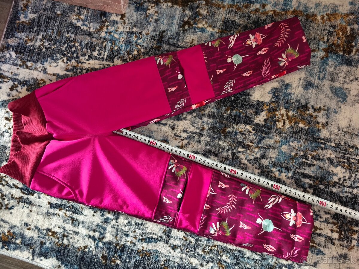 Zimné softshellé nohavice dievčenské 116