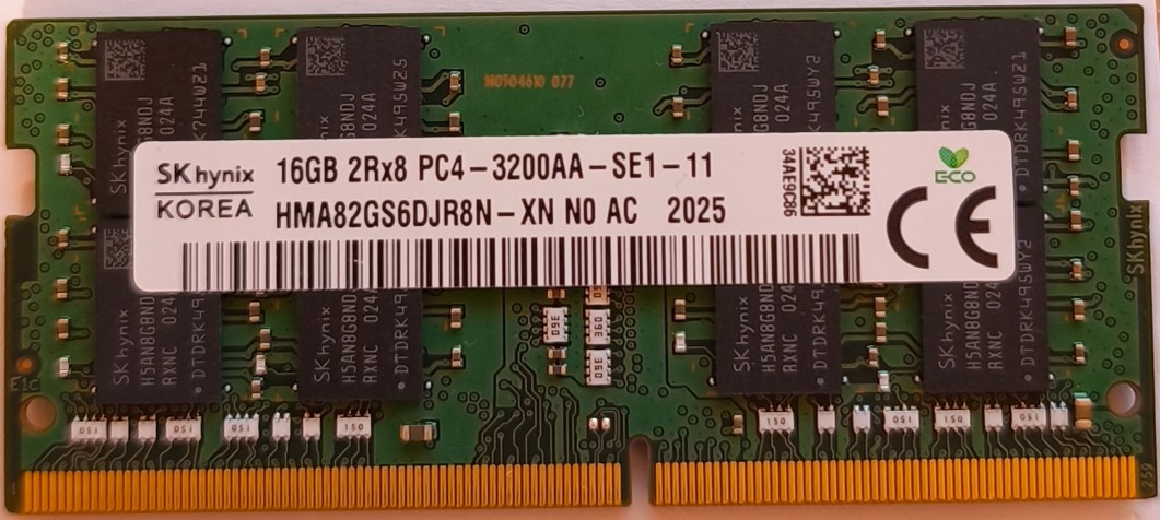 hynix DDR4 16GB 3200MHz CL22 HMA82GS6DJR8N-XN