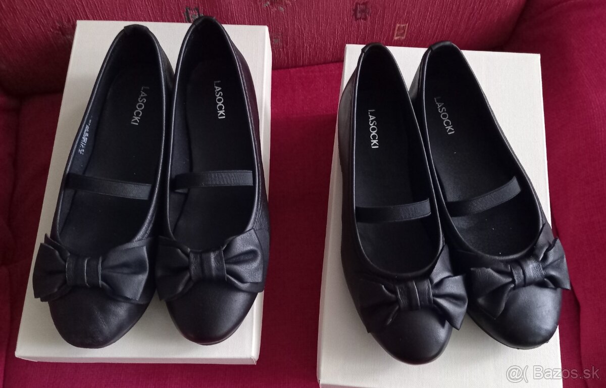 Dievčenské balerínky - poltopánky - lodičky veľ. č. 32 a 33