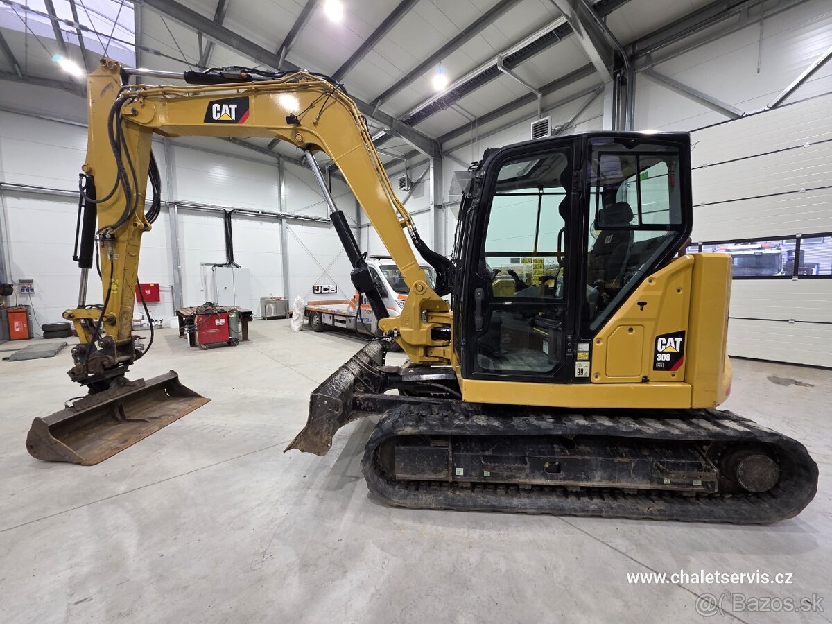 Pásový bagr CAT 308 CR, rok výroby 2019, 2803 mth, 3x lžíce