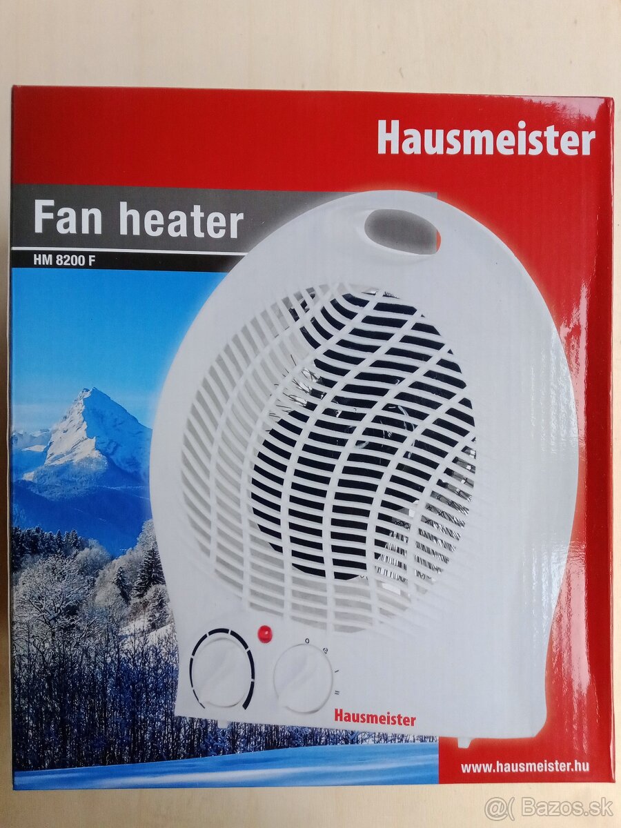 Elektricky ohrievač, ventilátor