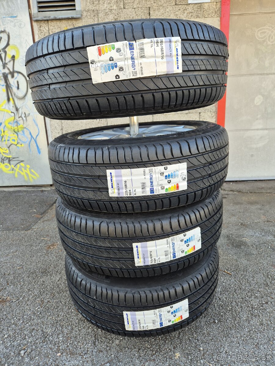 Nové letné MICHALIN 205/60 R 16 + disky 5x112 - VW Škoda Sea
