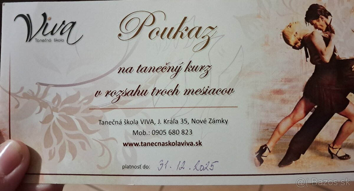 Darčekový poukaz do Viva tanečnej školy