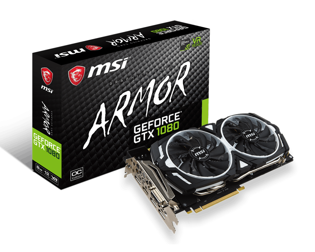 MSI GTX 1080 ARMOR 8G NVIDIA GeForce GTX 1080 8 GB GDDR5