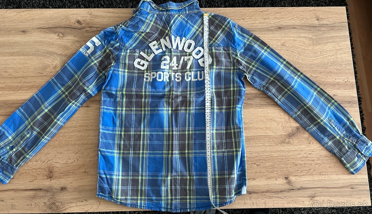 chlapčenská modrá košeľa. Veľkosť 146/152. (10-12r)