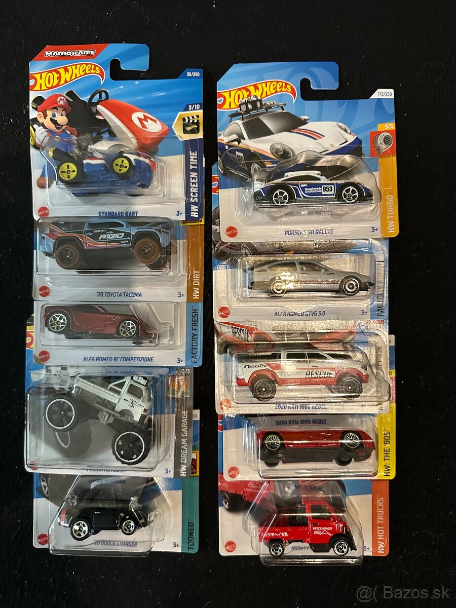 HotWheels autíčka 10 kusov nové neotvorené