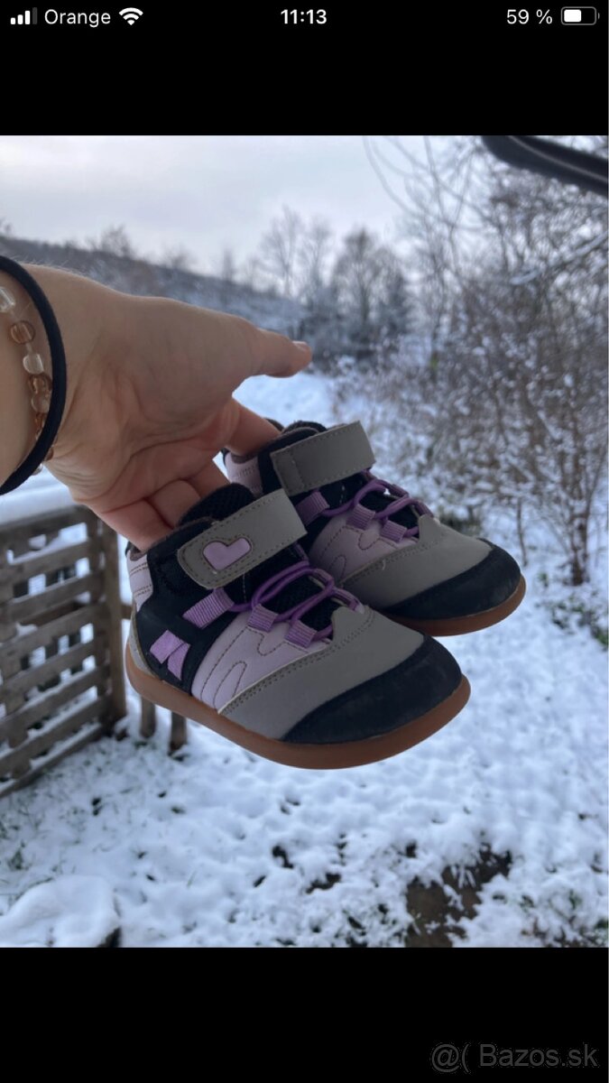 Zimné topánky 21 barefoot 12.5 cm