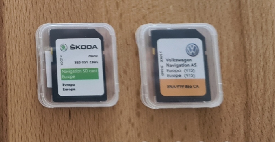 VW DISCOVER MEDIA, SKODA AMUNDSEN MIB2, MIB1 SD KARTA