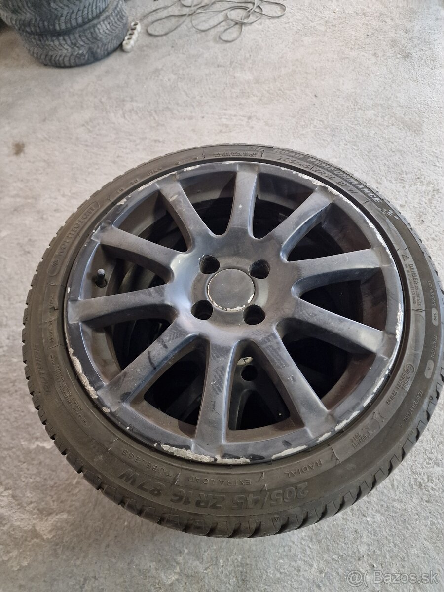 ALU 4x100 R16 , 205/45 ZR16