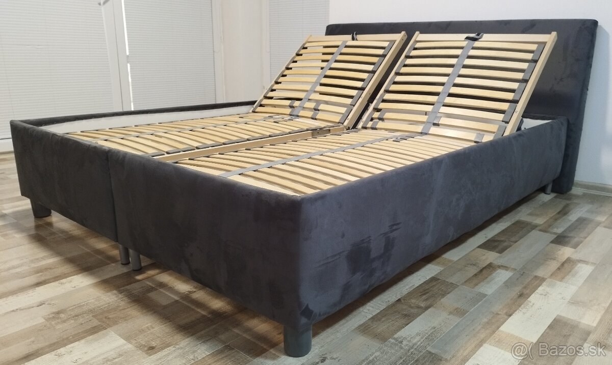 polohovatelna manzelska postel, zn. Blanar, 160x200x43 cm