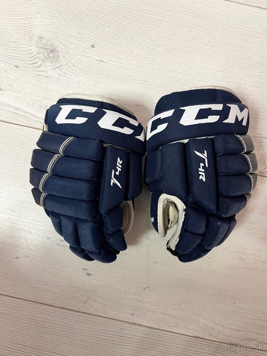 DETSKÉ CCM HOKEJOVÉ RUKAVICE VEĽKOSŤ 8