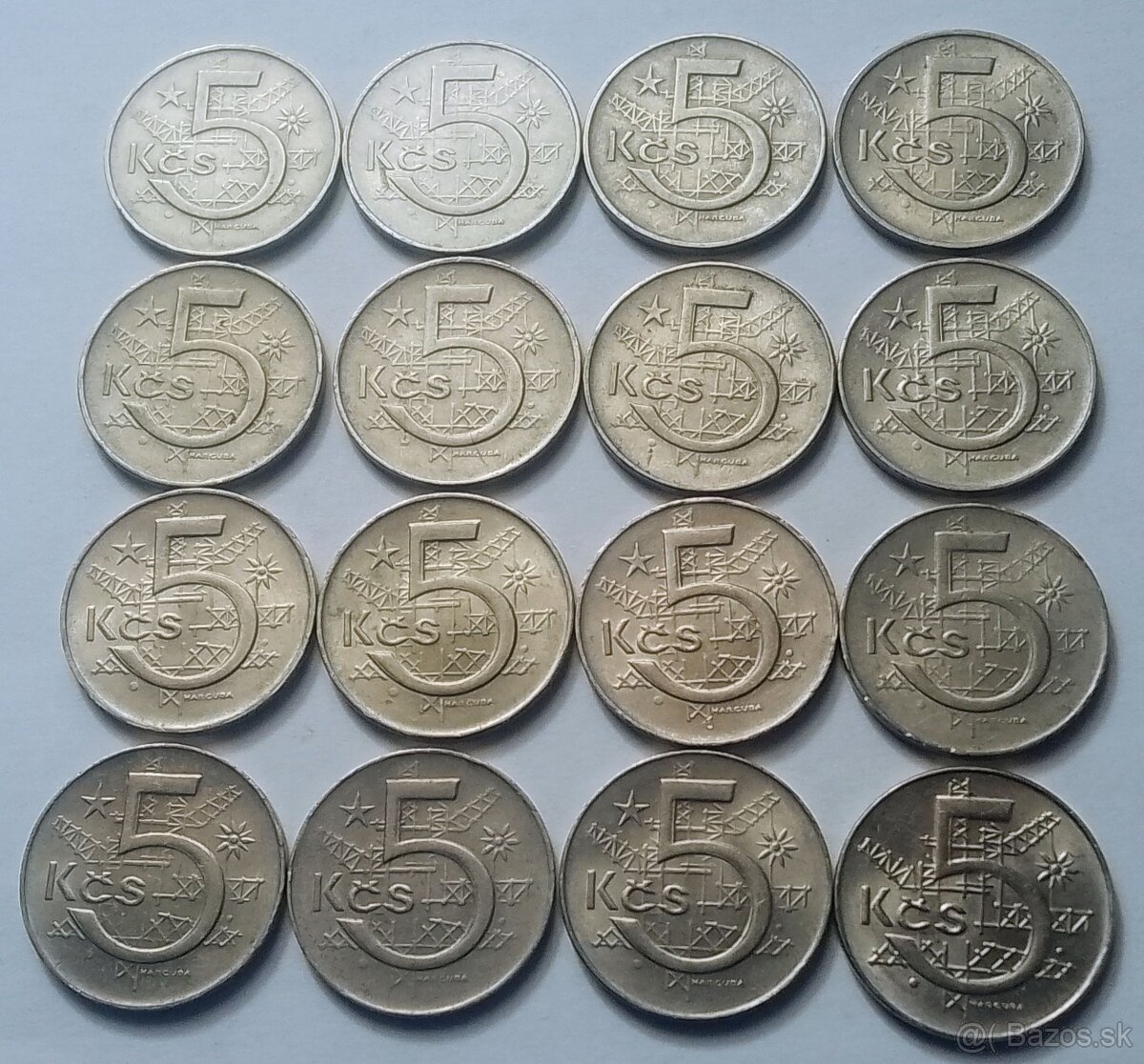 Československé 5 koruny.