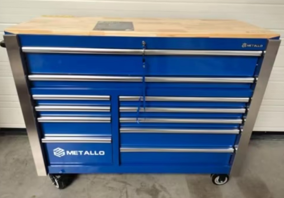 Dielenský vozík METALLO PRO s náradím – 11 zásuviek / komple