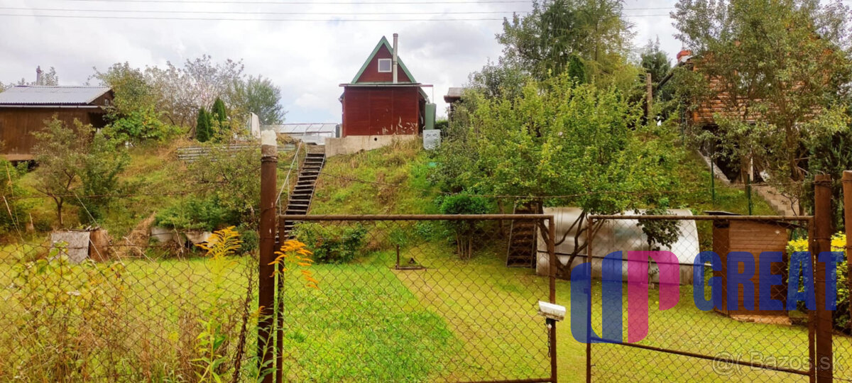 Záhradka (496m2) s chatkou v meste Spišská Nová Ves+ video