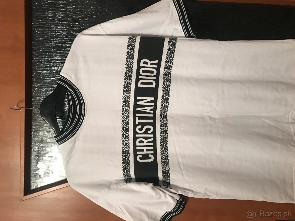 CHRISTIAN DIOR white pánske tricko L/XL