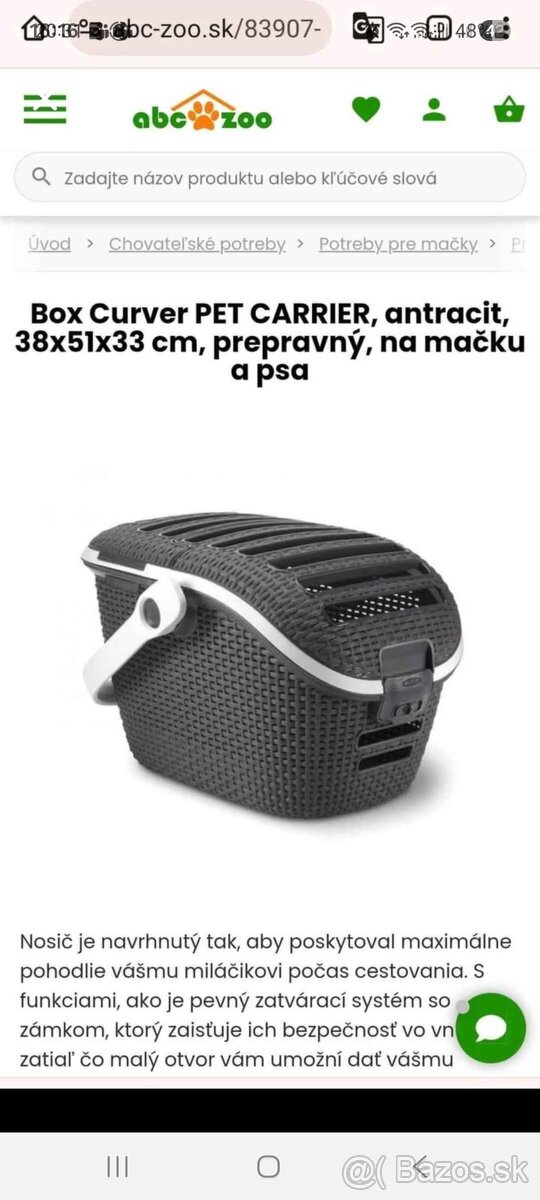 Predam prepravny box pre zvierata