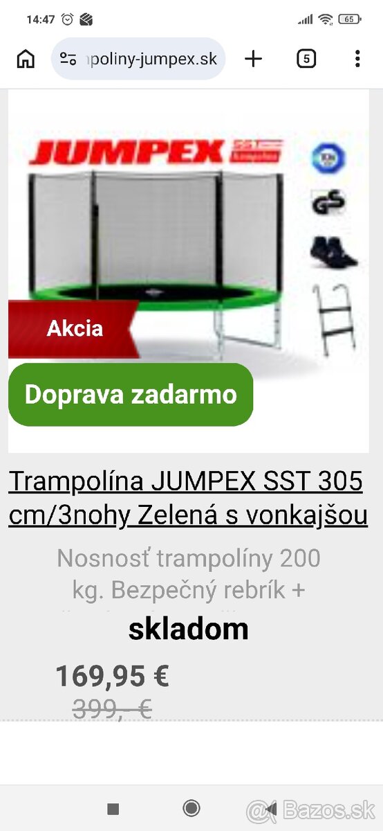 Trampolína Jumpex 305