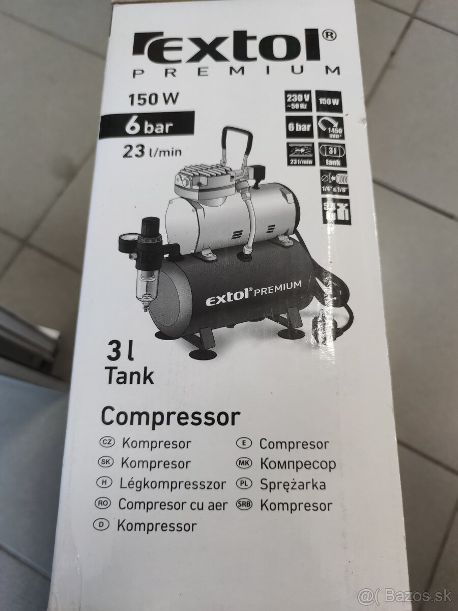 Kompresor, 150W, 3l, EXTOL PREMIUM, 8895300