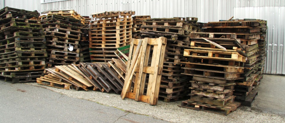 odpadové drevo, palety