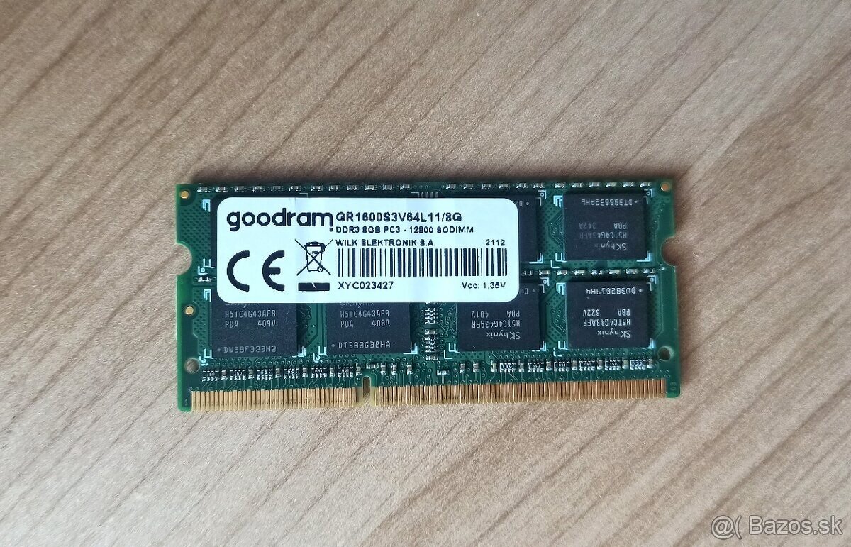 SODIMM DDR3L 8GB 1600MHz CL11, 1.35V GOODRAM