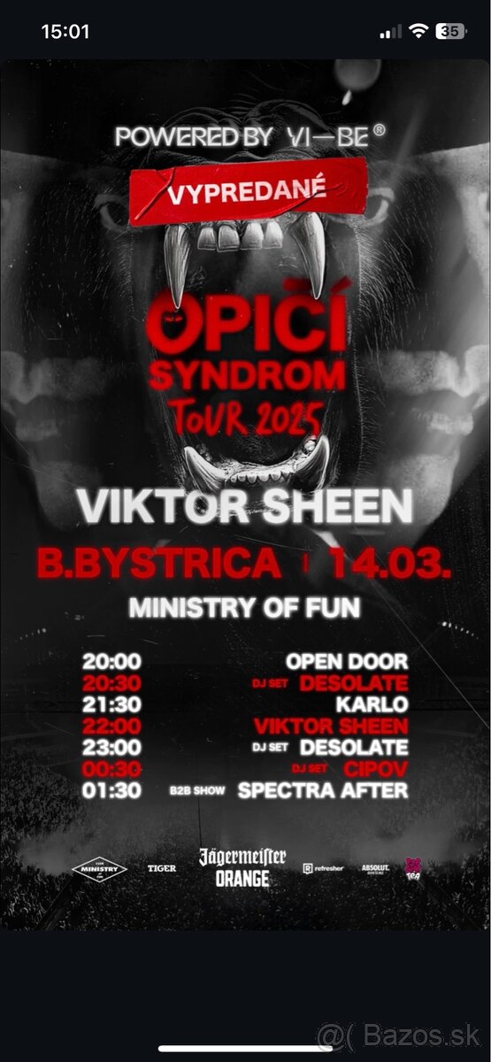 Viktor Sheen Banská Bystrica Ministry of Fun Partizánske Bazoš.sk