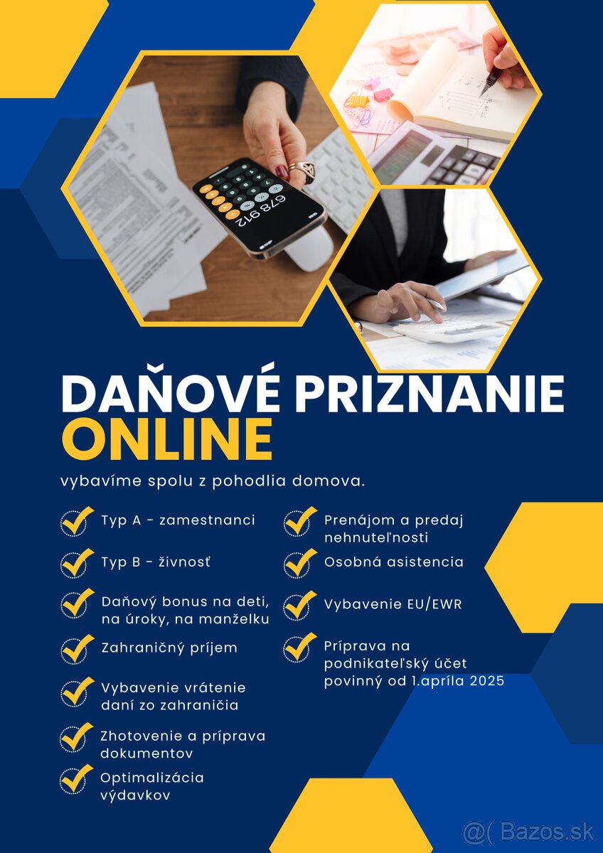 DAŇOVÉ PRIZNANIE-online, aj zahraničný príjem