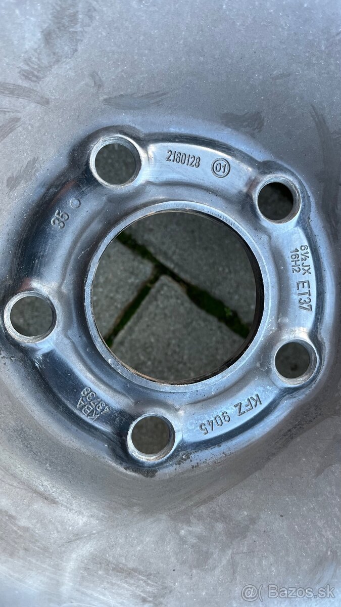 Predám 16" plechové disky 6 1/2 JX 16 H2 ET37