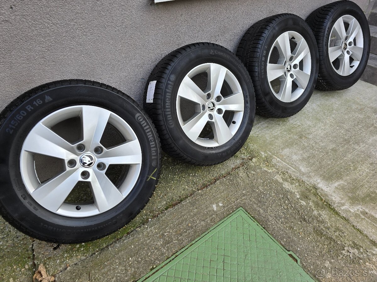 Zimne kolesa Skoda 5x112 r16 215/60 r16 skoda Superb