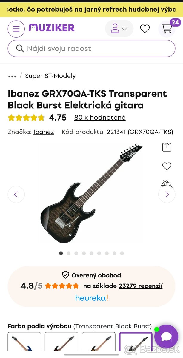 Ibanez GRX70QA-TKS