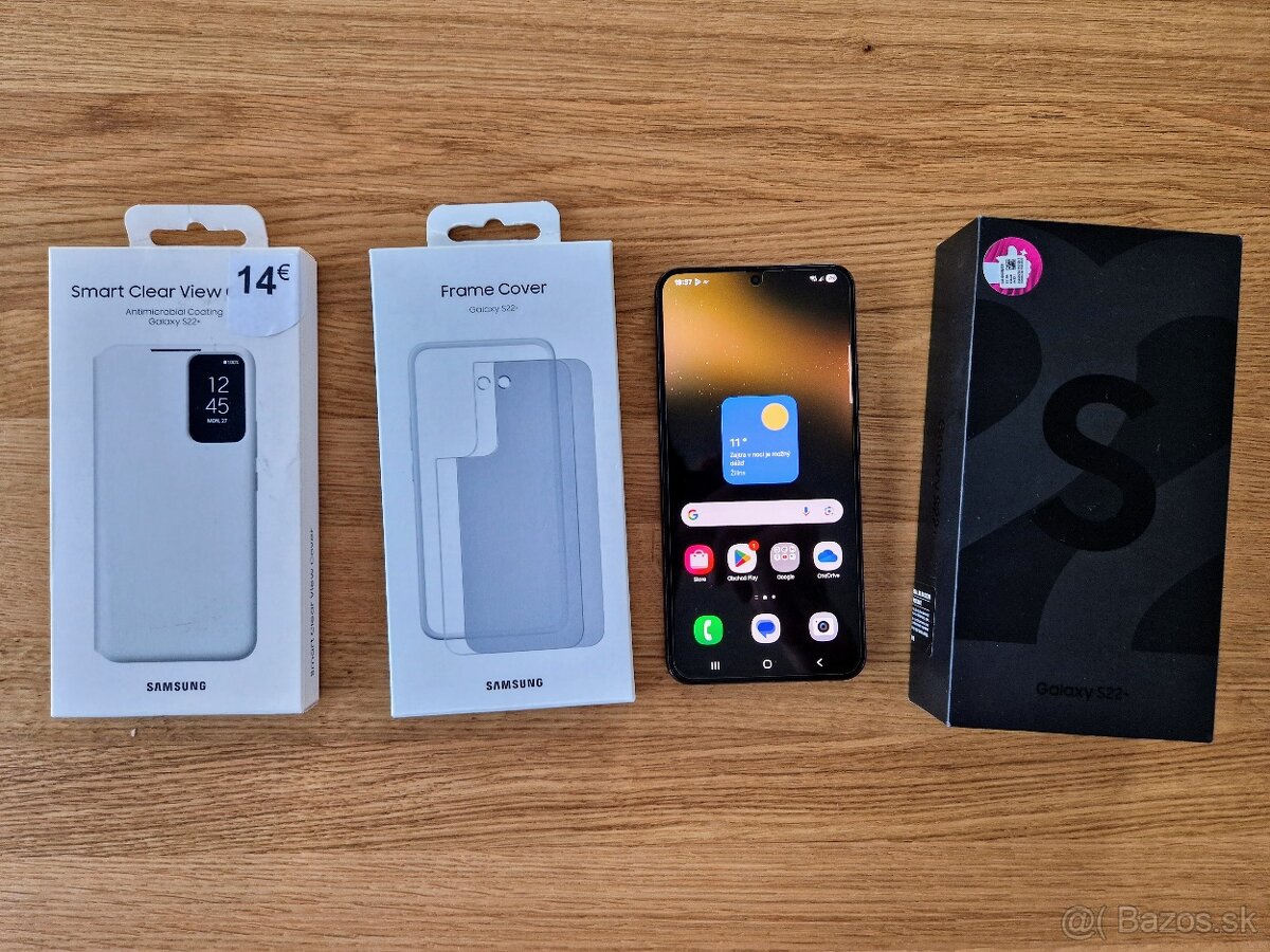 Samsung S22+ Plus 256 GB, v záruke, One UI 7, puzdra Samsung