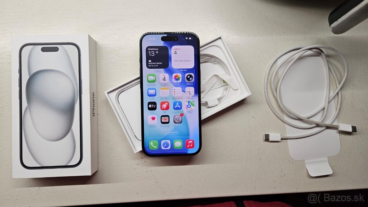 Apple iPhone 15 v záruke, 128GB, aj vymením