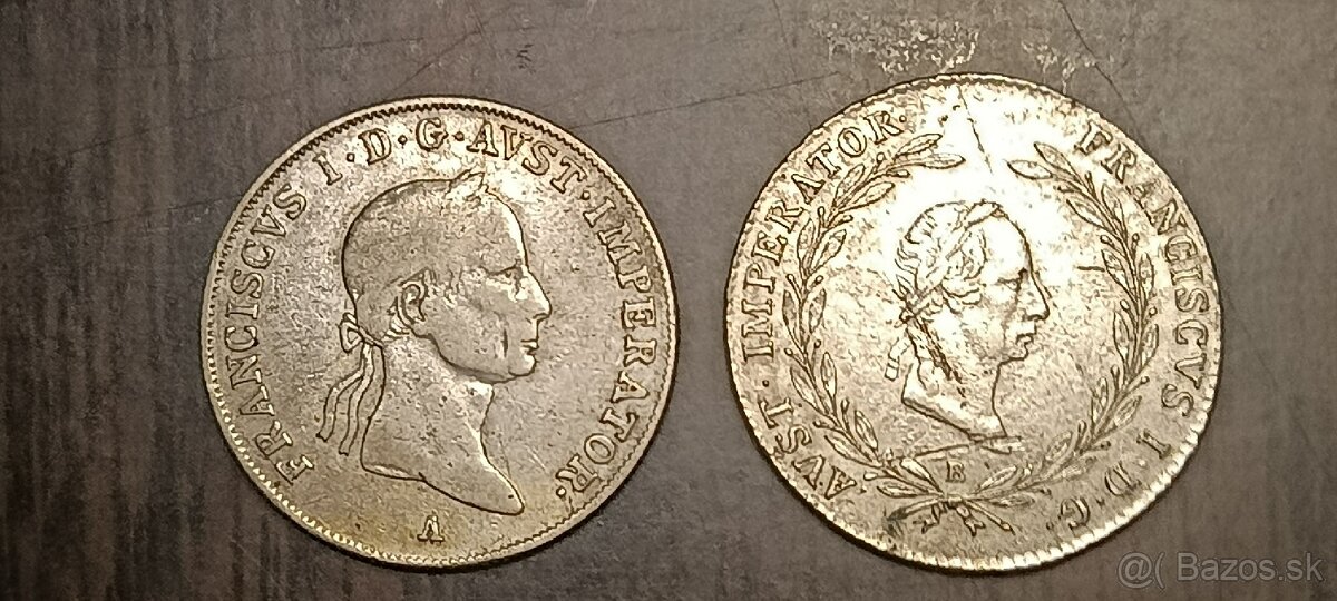 1826-20kreutzer B. 1831-20Kreutzer B.