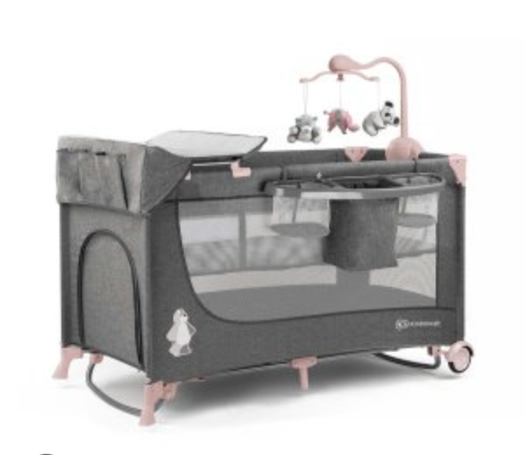 Čisto nová prenosná postielka s kolotočom a prebalovacím pul