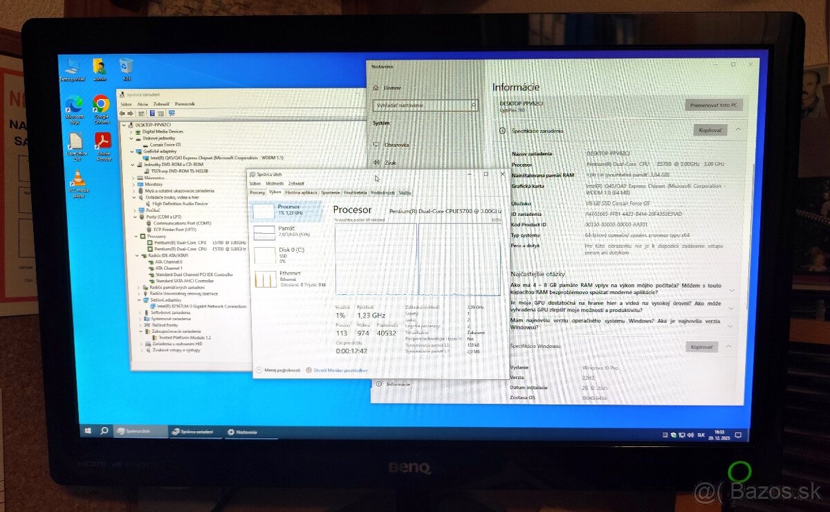 ✔️ Počítač 2x3,0GHz +4GB ram+ SSD 119GB disk + zaruka