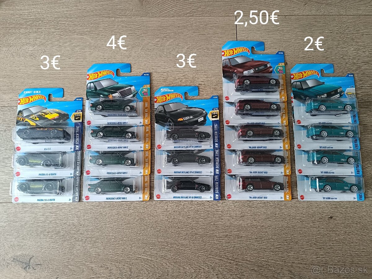 Hotwheels Mercedes , Audi , Nissan