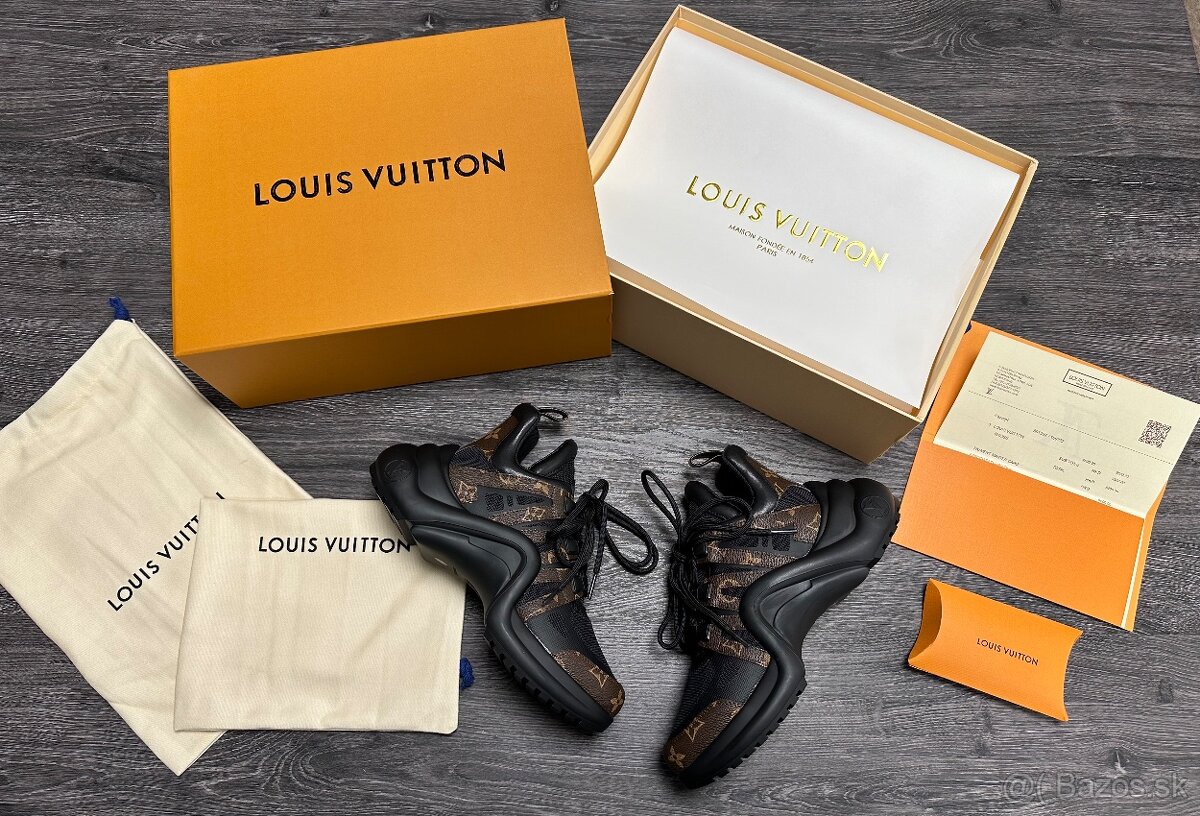 Louis Vuitton tenisky zenske black komplet balenie