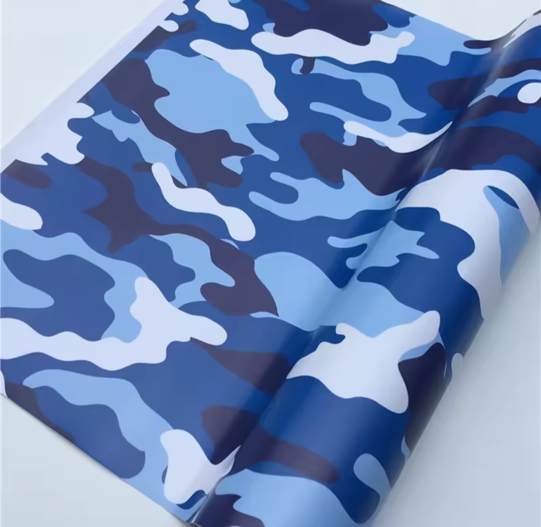Polep maskáč modra vinyl wrap