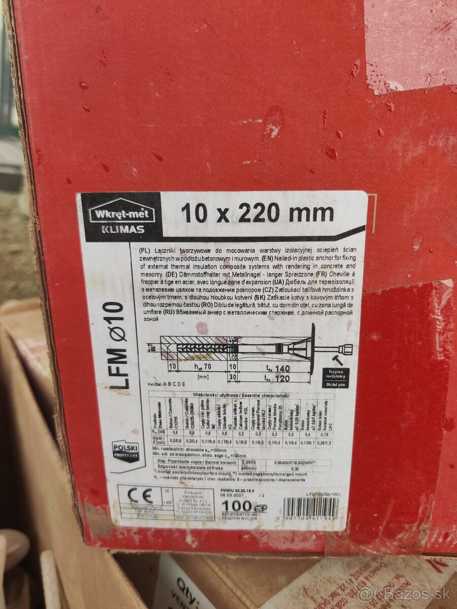 Kotvy do polystyrénu