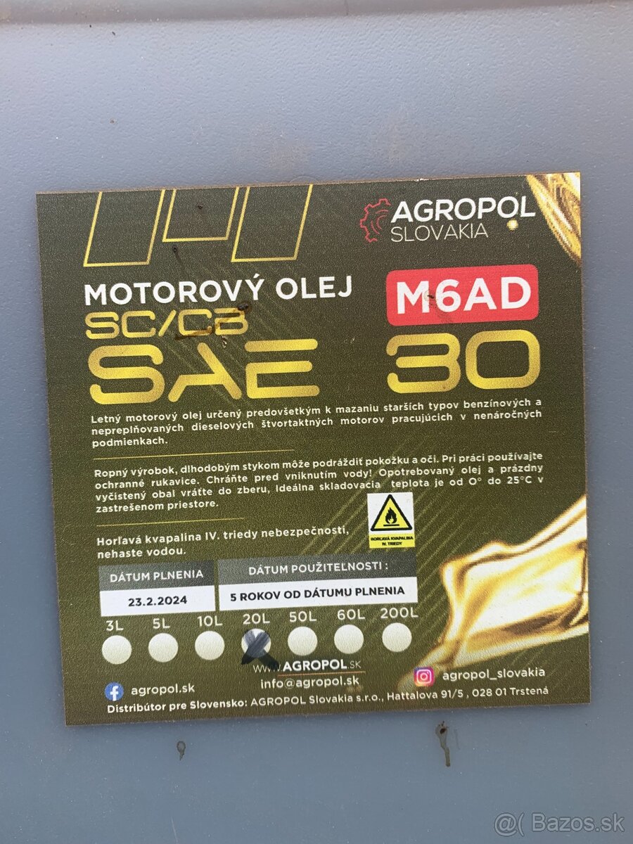motorový olej M6AD