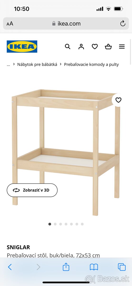 Ikea prebalovaci pult