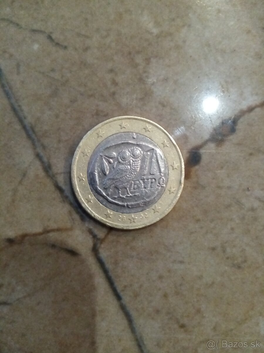 Vzácna 1euro minca 2002 Grecko