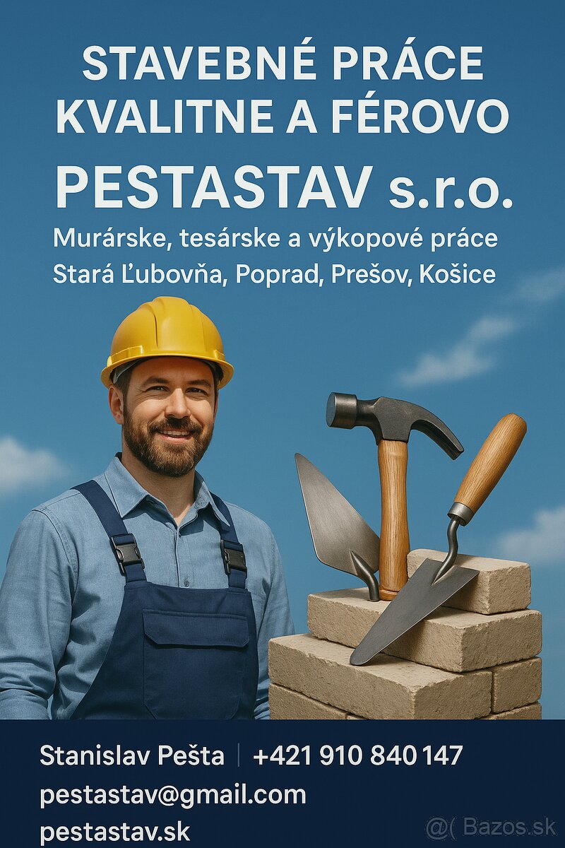 Stavebné práce murárske Tesárske pestastav,s.r.o