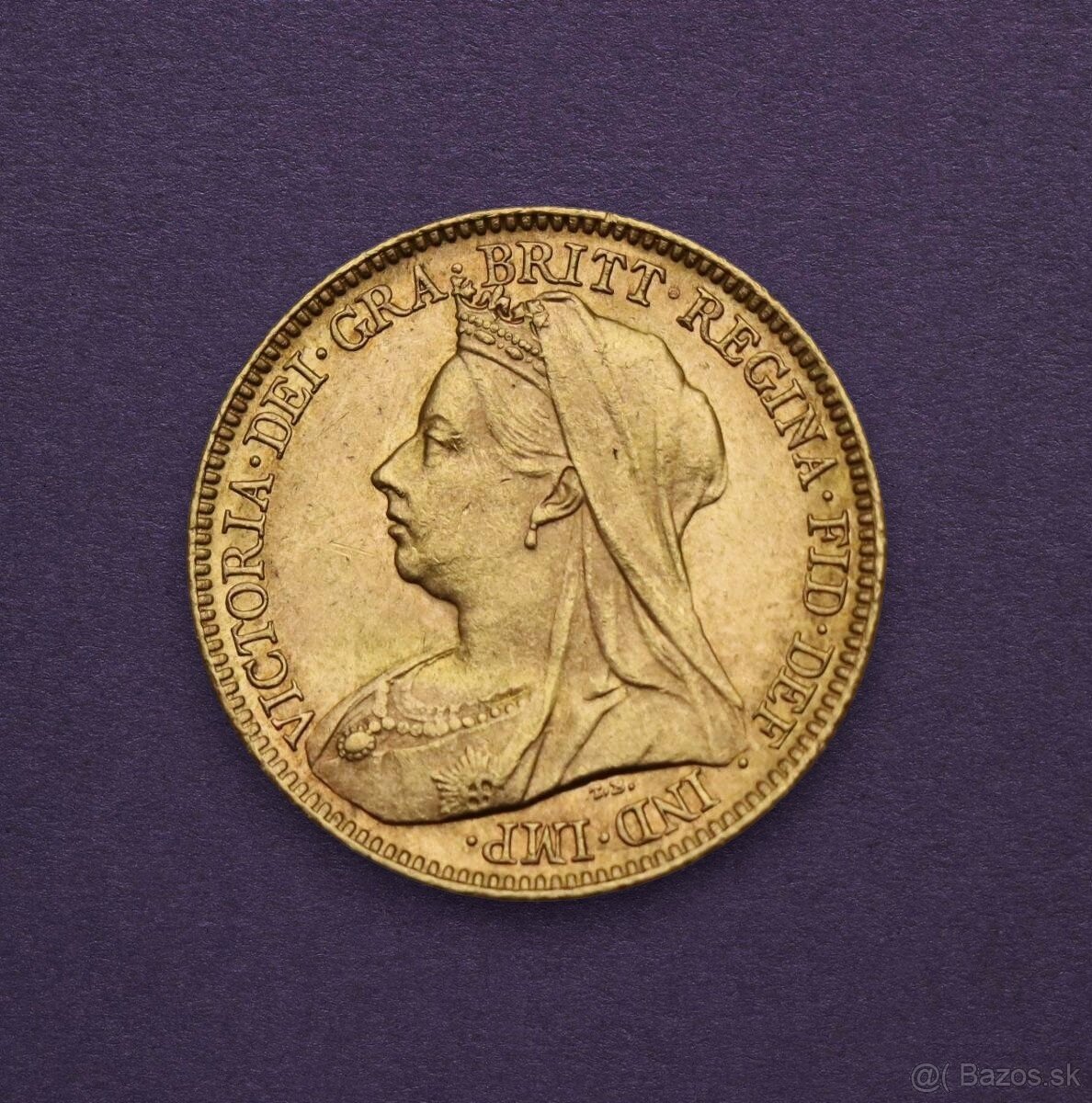 Zlatý 1/2 Sovereign / Pol Libra 1901 - Victoria so Závojom