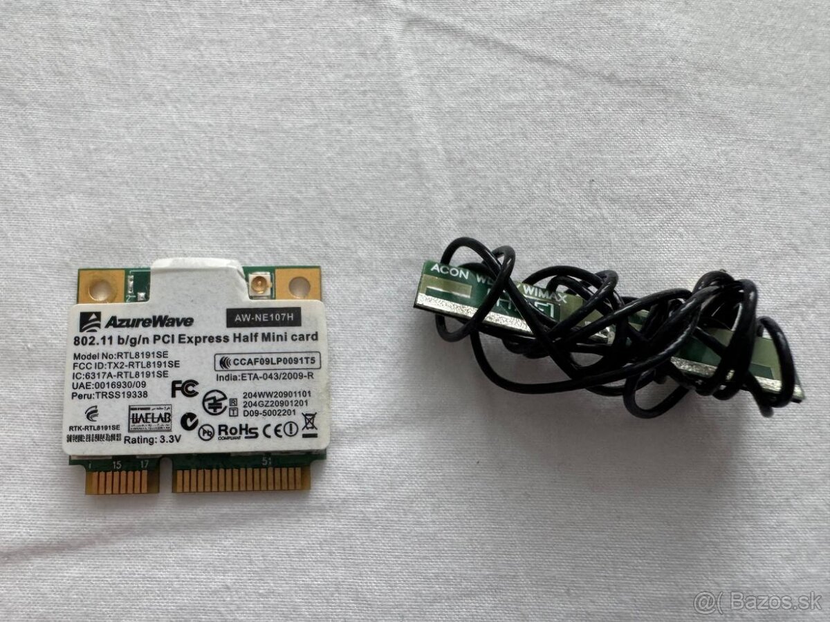 AzureWave Wifi karta do notebooku + anteńa