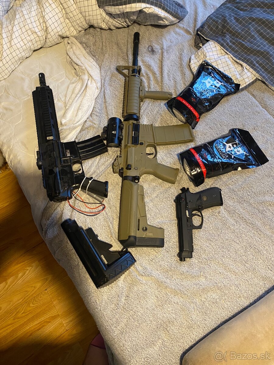 Predám 3 airsoftove zbrane